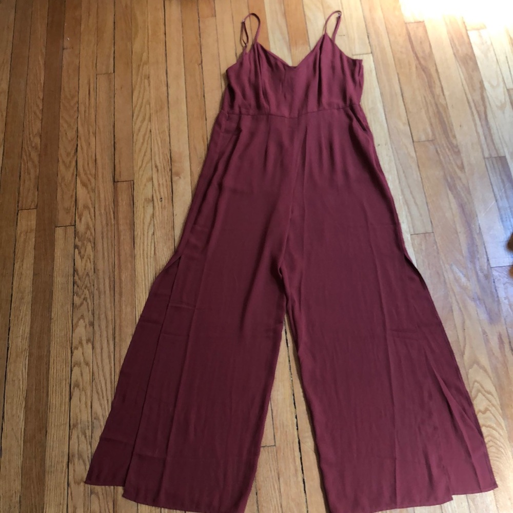 Forever 21 Contemporary Rust Wide Legged Jumpsuit